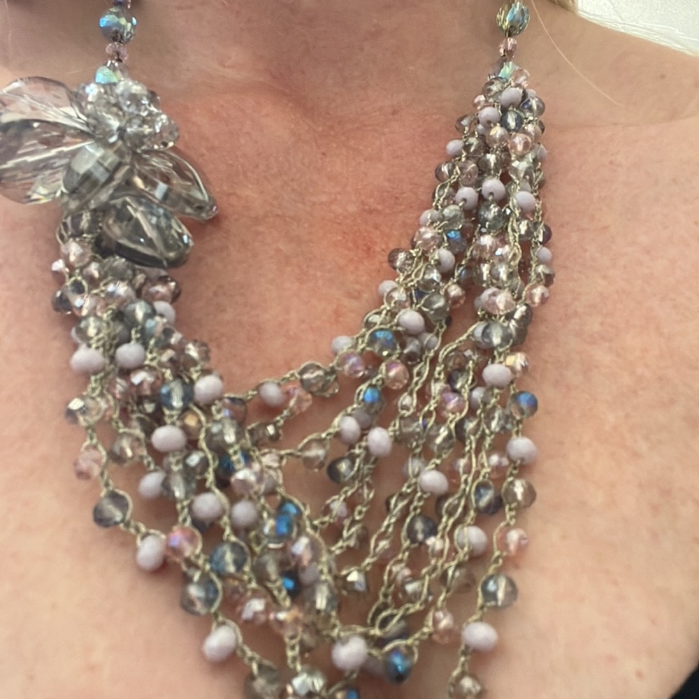 Beautiful Artisan-Made Statement Layered Crystal … - image 3